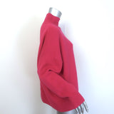 Yves Salomon Buttoned Turtleneck Sweater Fuchsia Wool-Cashmere Size Medium