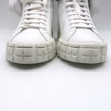 Prada Wheel Pouch Re-Nylon High Top Sneakers White Size 38.5
