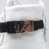 Prada Wheel Pouch Re-Nylon High Top Sneakers White Size 38.5
