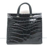 Clare V. Simple Tote Bebe Black Croc-Embossed Leather Mini Crossbody Bag NEW