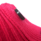Yves Salomon Buttoned Turtleneck Sweater Fuchsia Wool-Cashmere Size Medium