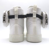 Prada Wheel Pouch Re-Nylon High Top Sneakers White Size 38.5