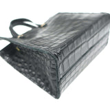Clare V. Simple Tote Bebe Black Croc-Embossed Leather Mini Crossbody Bag NEW