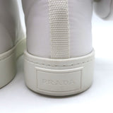 Prada Wheel Pouch Re-Nylon High Top Sneakers White Size 38.5