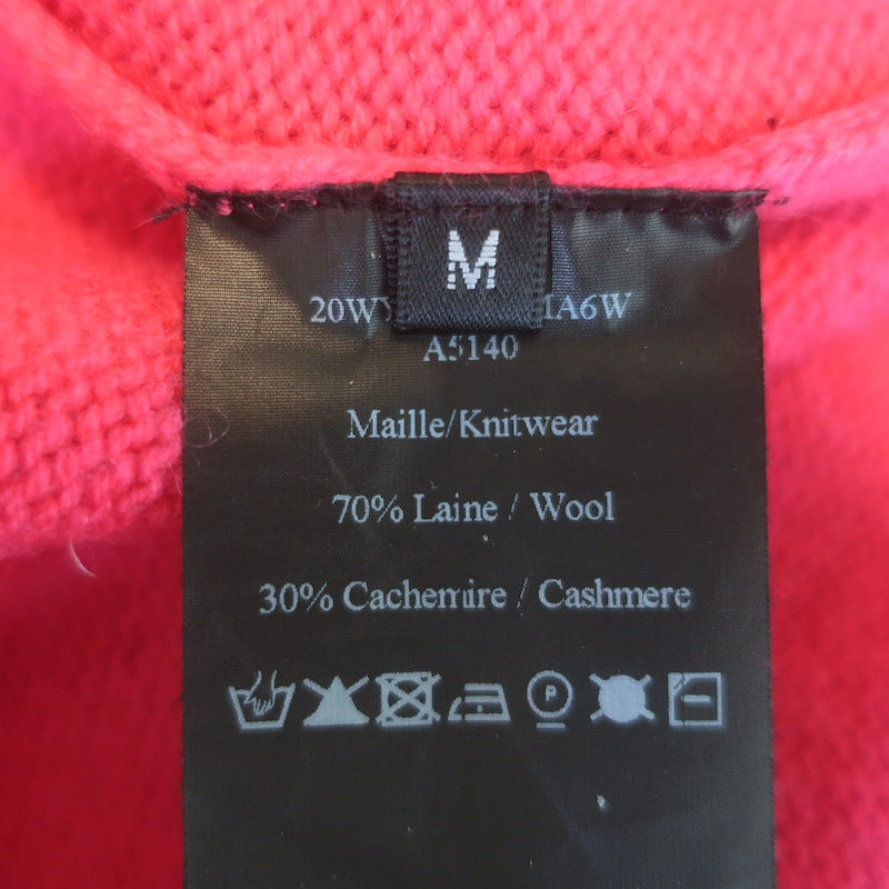 Yves Salomon Buttoned Turtleneck Sweater Fuchsia Wool-Cashmere Size Medium