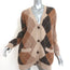 Nili Lotan Sofhie Argyle Cardigan Brown Wool Size Extra Small V-Neck Sweater