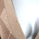 Nili Lotan Sofhie Argyle Cardigan Brown Wool Size Extra Small V-Neck Sweater