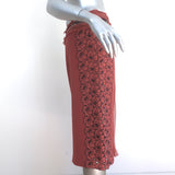 Bottega Veneta Sequined Skirt Dark Pink Embroidered Crepe Size 40