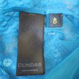 Dundas Nirvana Lace-Up Side Sequin Mini Dress Blue Size 40