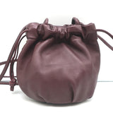 Clare V. Emma Drawstring Bucket Bag Plum Leather Mini Crossbody NEW