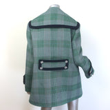 Zimmermann Double Breasted Prince of Wales Check Coat Green Size 3