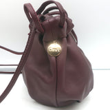 Clare V. Emma Drawstring Bucket Bag Plum Leather Mini Crossbody NEW