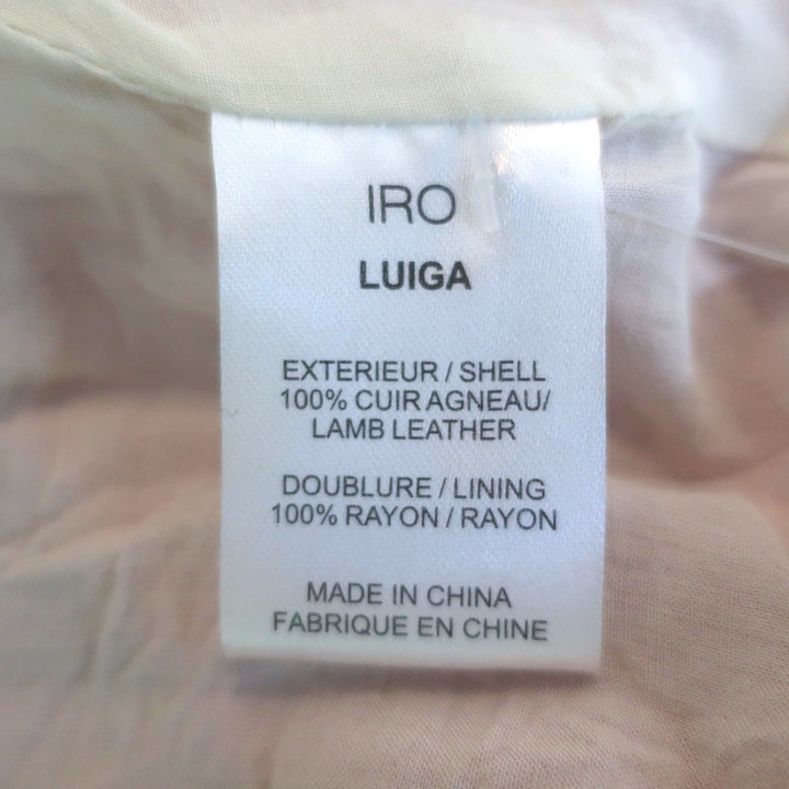 IRO Luiga Double-Zip Biker Jacket Red Leather Size 36 NEW