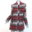 L'Agence Martine Zip-Front Coat Red Wool-Blend Plaid Size Small NEW