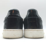 Louis Vuitton FrontRow Sneakers Brown Monogram Canvas & Black Patent Size 37.5