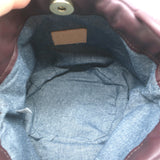 Clare V. Emma Drawstring Bucket Bag Plum Leather Mini Crossbody NEW