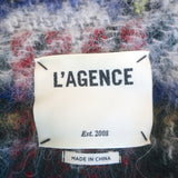 L'Agence Martine Zip-Front Coat Red Wool-Blend Plaid Size Small NEW