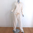 Helmut Lang Long Sleeve Jumpsuit Ivory Crepe Size Medium