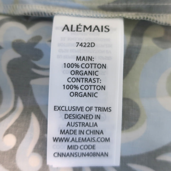 Alemais Natalia Tank Midi Dress Cream Ribbed Knit &amp; Printed Poplin Size US 2 NEW