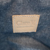 Clare V. Emma Drawstring Bucket Bag Plum Leather Mini Crossbody NEW