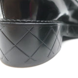 Chanel 24K Heart CC Quilted-Platform Loafers Black Shiny Leather Size 37.5