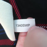 L'Agence Martine Zip-Front Coat Red Wool-Blend Plaid Size Small NEW