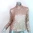 Anine Bing Sequined Mock Neck Top Rose Gold Size Small NEW