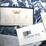 Agua by Agua Bendita Lima Maxi Dress Blue Dragonfly Print Linen Size Small NEW