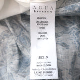 Agua by Agua Bendita Lima Maxi Dress Blue Dragonfly Print Linen Size Small NEW