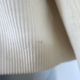 Khaite Flinn cropped corduroy jacket with cream faux-fur collar, authentic pre-owned