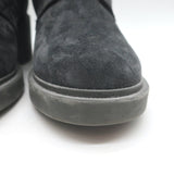 Gianvito Rossi Foster Lace-Up Combat Boots Charcoal Suede Size 37.5