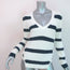 Derek Lam 10 Crosby Pat Lace-Up Side Sweater Cream/Navy Striped Size Small NEW