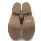 Chanel 21B CC Turnlock Cork-Platform Shearling Mules Taupe Quilted Suede Size 39