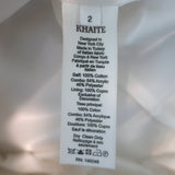 Khaite Flinn cropped corduroy jacket with faux fur collar in cream, size 2, authentic pre-owned luxury, gently worn