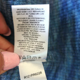 Tibi Long Sleeve Top Blue Printed Combed Cotton Size Medium Crewneck Pullover