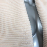 Alexander McQueen ribbed knit peplum cardigan in ivory wool, size large — pre-owned, authentic luxury