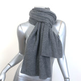 NAKEDCASHMERE Ribbed Cashmere Scarf Gray