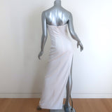 MONOT Tube Slit Dress White Crepe Size 2 Strapless Maxi Dress