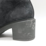 Gianvito Rossi Foster Lace-Up Combat Boots Charcoal Suede Size 37.5