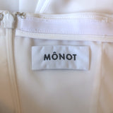 MONOT Tube Slit Dress White Crepe Size 2 Strapless Maxi Dress