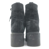 Gianvito Rossi Foster Lace-Up Combat Boots Charcoal Suede Size 37.5