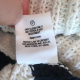 Derek Lam 10 Crosby Pat Lace-Up Side Sweater Cream/Navy Striped Size Small NEW