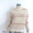 Zimmermann Lyrical Stripe Turtleneck Sweater Cream/Pink Alpaca-Blend Size 2