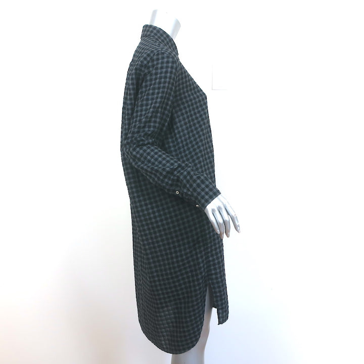 Isabel Marant Etoile Shirtdress Rane Gray Gingham Size 38 Long Sleeve Dress