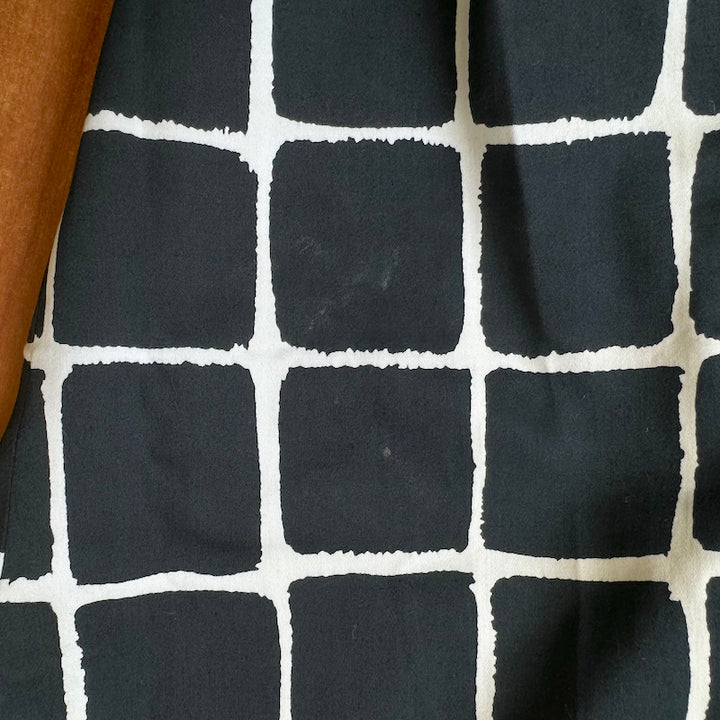 Trina Turk Checked Coat Black &amp; White Stretch Cotton Size 4