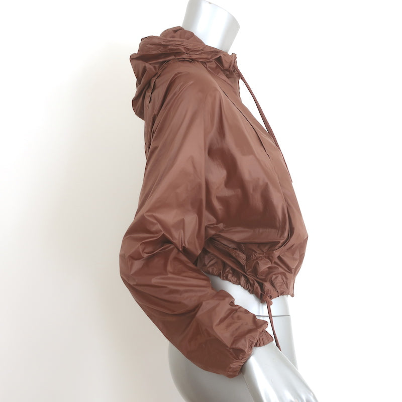 Alo Yoga Hooded Sprinter Jacket Brown Size Extra Small