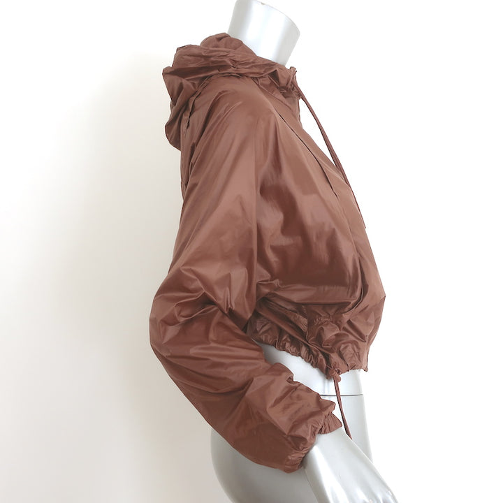 Alo Yoga Hooded Sprinter Jacket Brown Size Extra Small