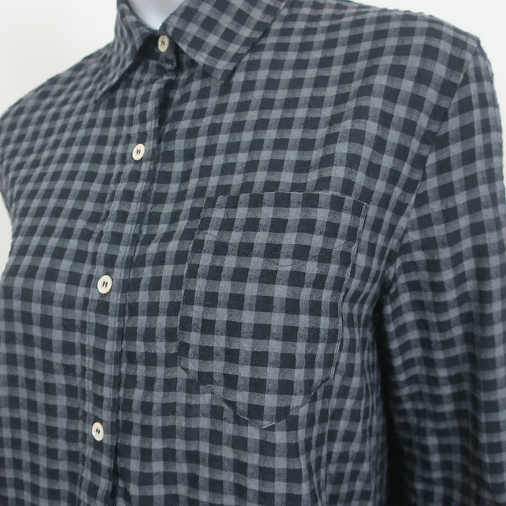 Isabel Marant Etoile Shirtdress Rane Gray Gingham Size 38 Long Sleeve Dress