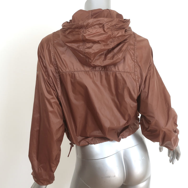 Alo Yoga Hooded Sprinter Jacket Brown Size Extra Small