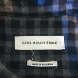 Isabel Marant Etoile Shirtdress Rane Gray Gingham Size 38 Long Sleeve Dress